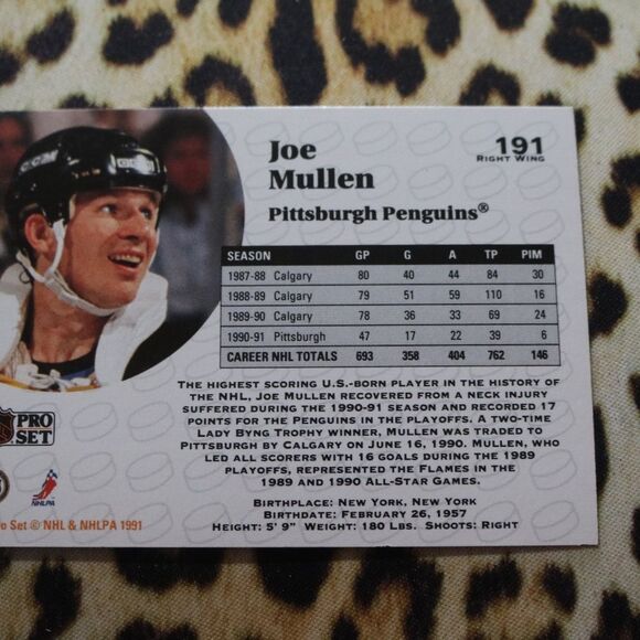 Joe Mullen #191 Hockey Card - Picture 2 of 2